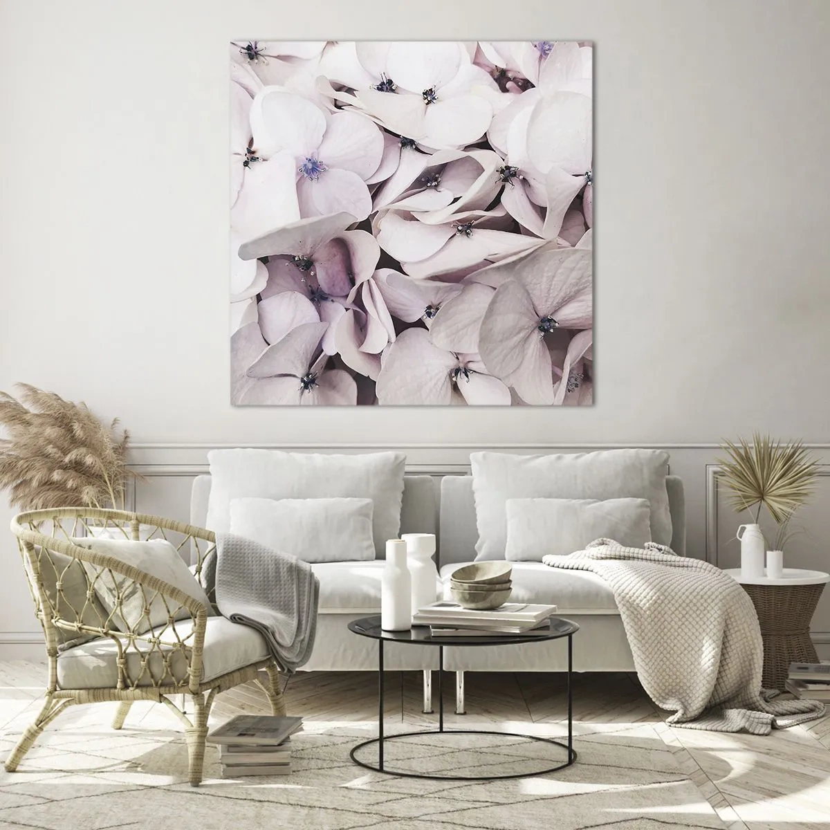 Glasbild - Bild auf glas - In einer Blumenflut - 40x40 cm