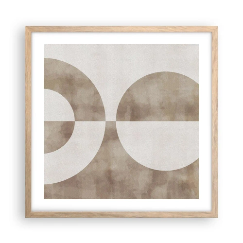 Poster in einem Rahmen aus heller Eiche - Ähnlichkeiten und Unterschiede - 50x50 cm