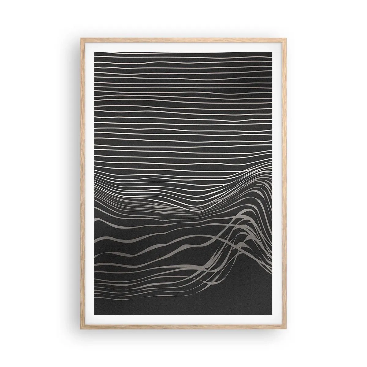 Poster in einem Rahmen aus heller Eiche - Rhythmus und Akzent - 70x100 cm