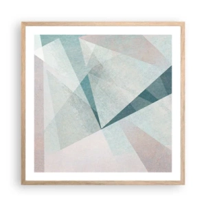 Poster in einem Rahmen aus heller Eiche - Einfach aber dynamisch - 60x60 cm