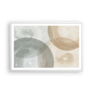 Poster in einem weißen Rahmen - Welten durchdringen - 91x61 cm