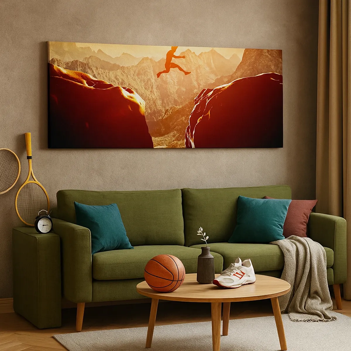 Bild auf Leinwand - Leinwandbild - Grenzen überschreiten - 30x30 cm