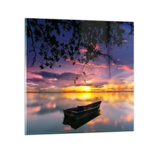 Glasbild - Bild auf glas - Du scheinst mitten am Himmel zu hängen... - 30x30 cm