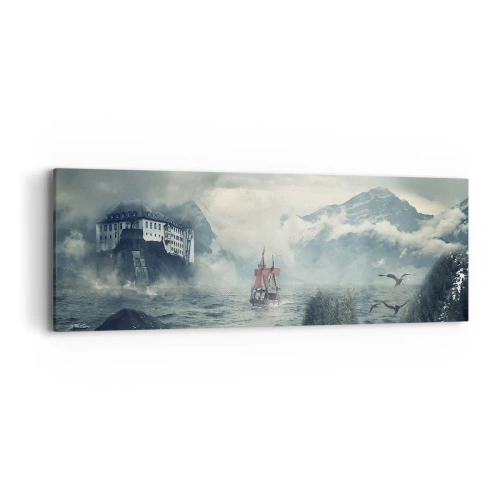 Bild auf Leinwand - Leinwandbild - In magischen Gewässern - 90x30 cm