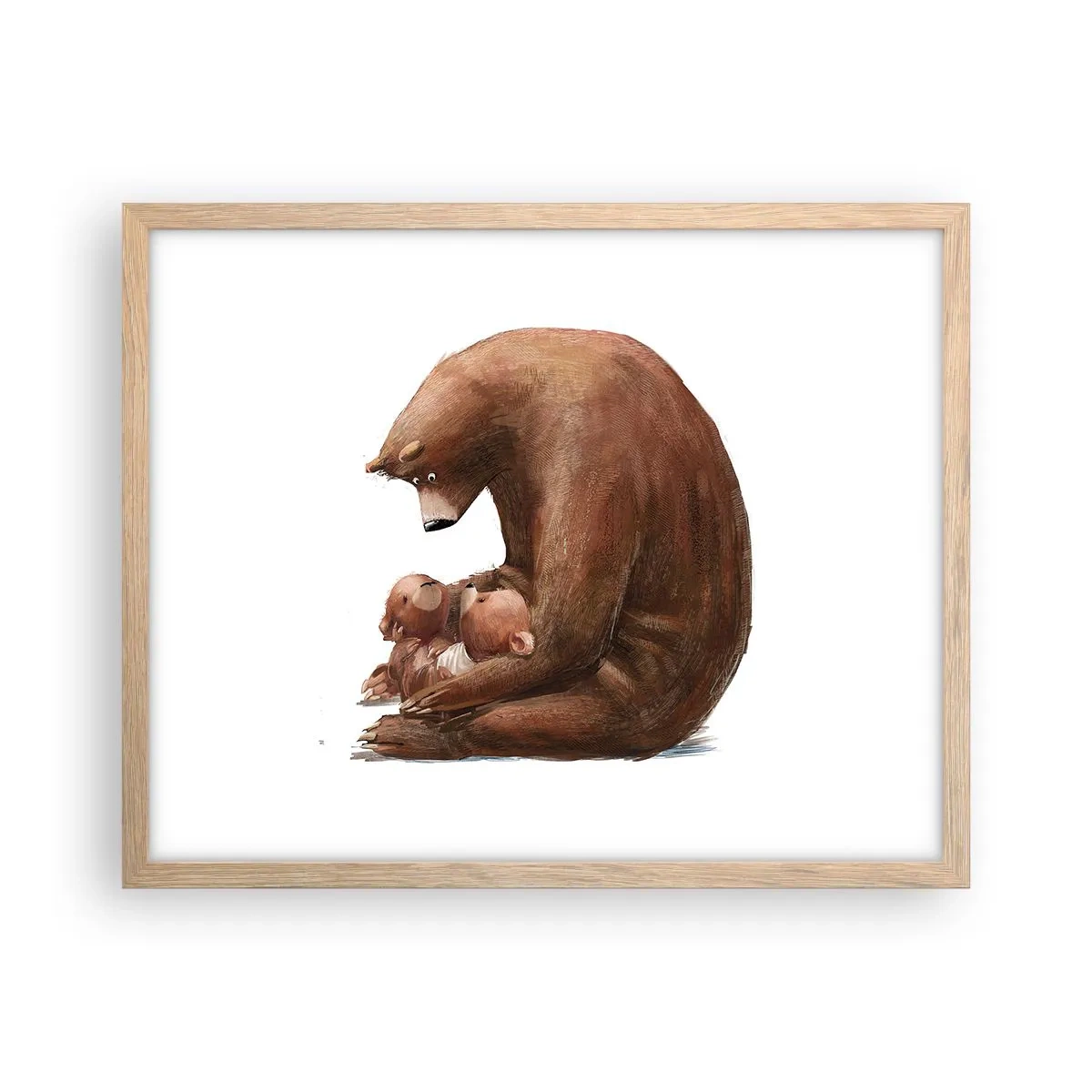 Poster in einem Rahmen aus heller Eiche - Süße Träume, Kinder - 50x40 cm