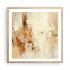 Poster in einem Rahmen aus heller Eiche - Seele aus Bernstein - 60x60 cm