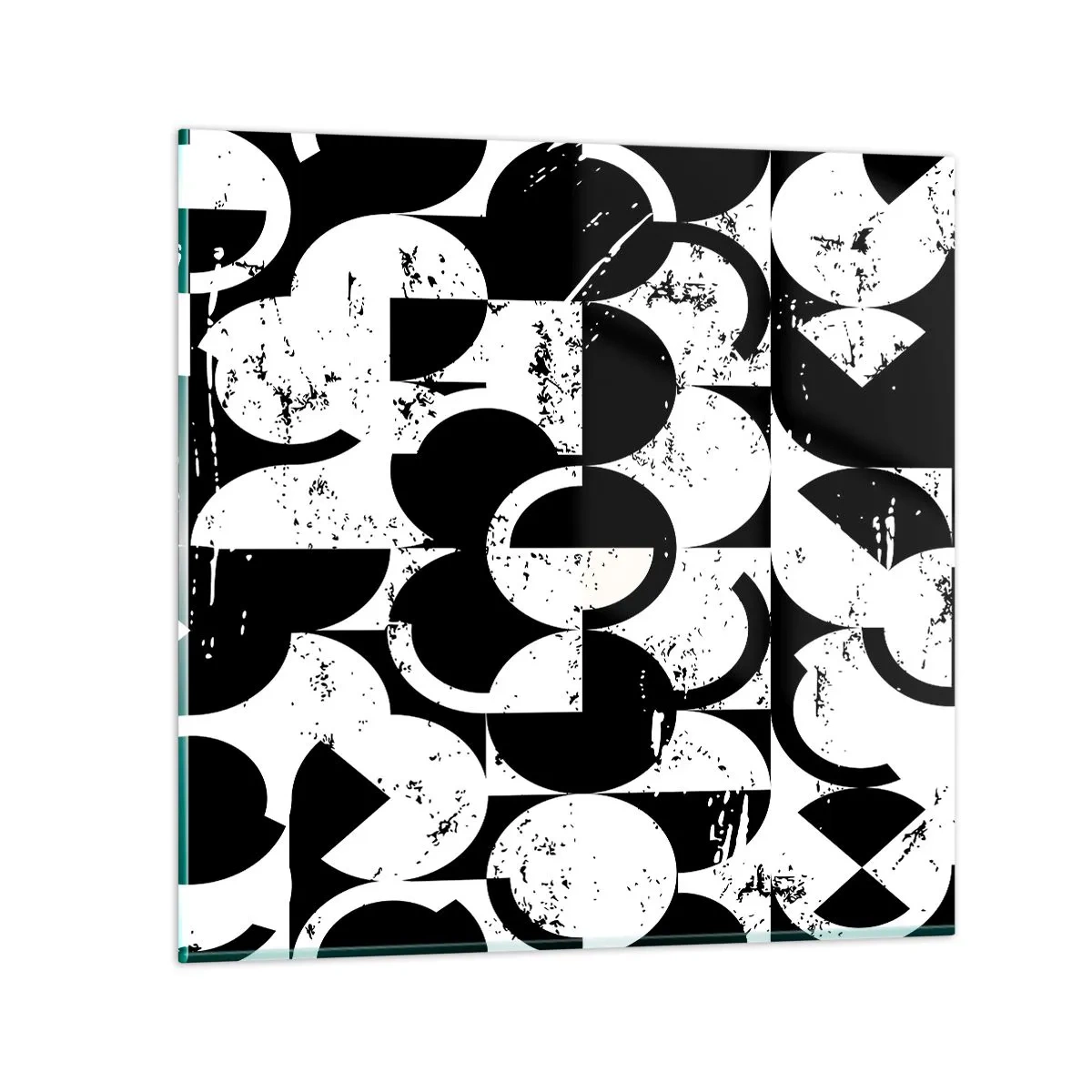 Glasbild - Bild auf glas - Weiß ist weiß und schwarz ist schwarz - 60x60 cm