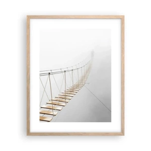 Poster in einem Rahmen aus heller Eiche - Wohin wird es dich führen? - 40x50 cm