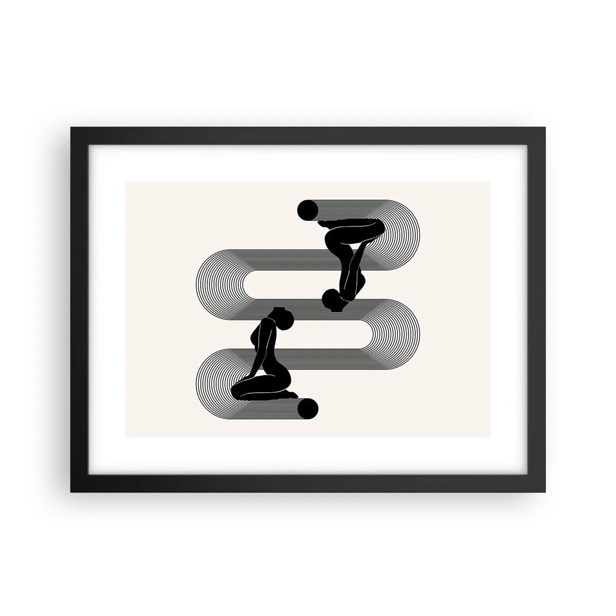 Poster in einem schwarzem Rahmen - Sinnliche Symmetrie - 40x30 cm