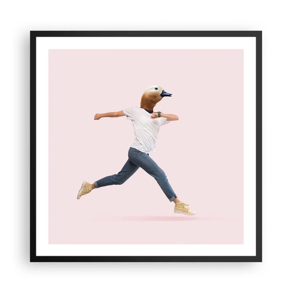 Poster in einem schwarzem Rahmen - Eine Prise Absurdität - 60x60 cm