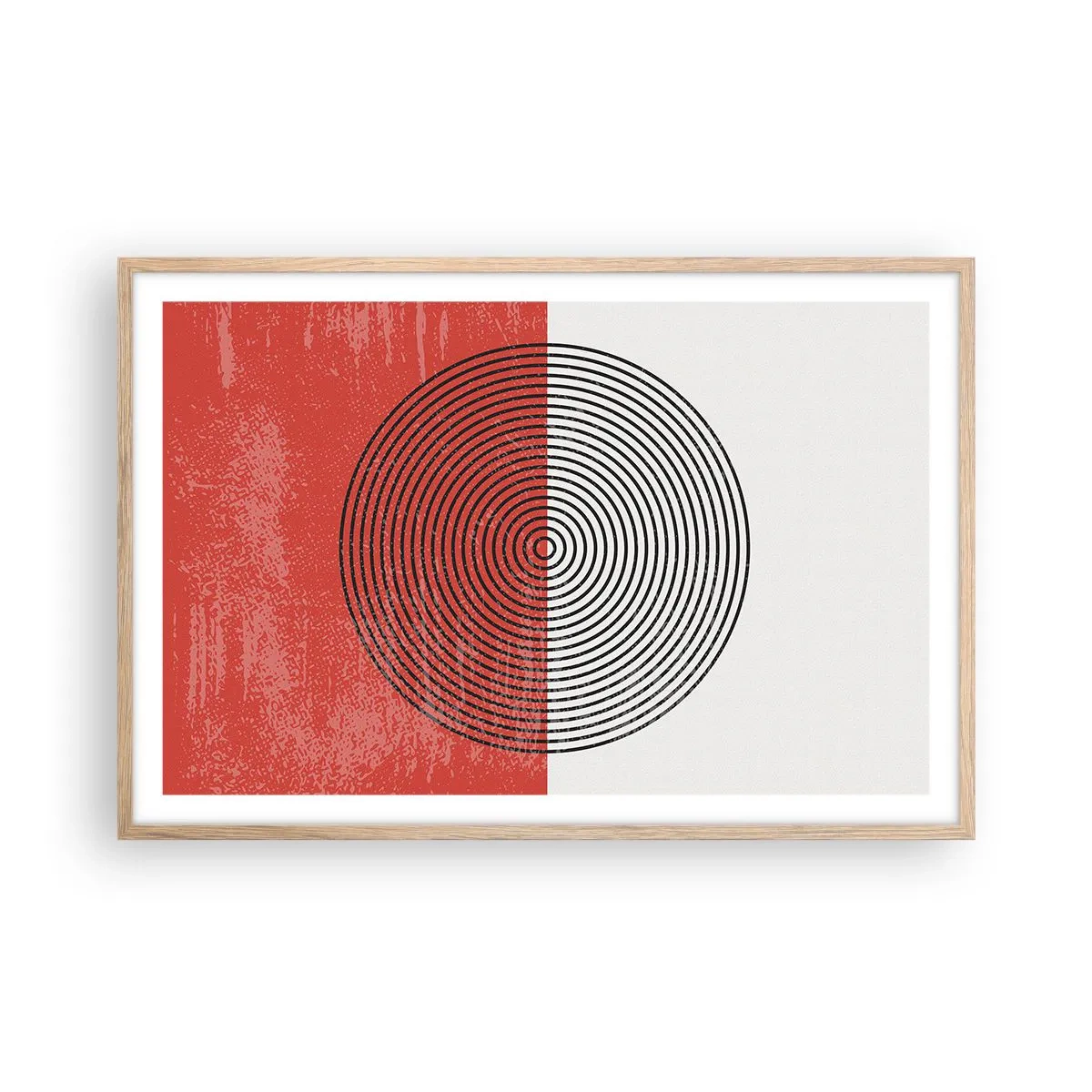 Poster in einem Rahmen aus heller Eiche - Auf den Punkt gebracht - 91x61 cm