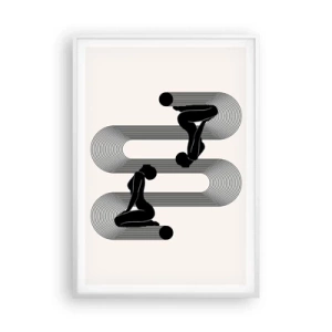 Poster in einem weißen Rahmen - Sinnliche Symmetrie - 70x100 cm
