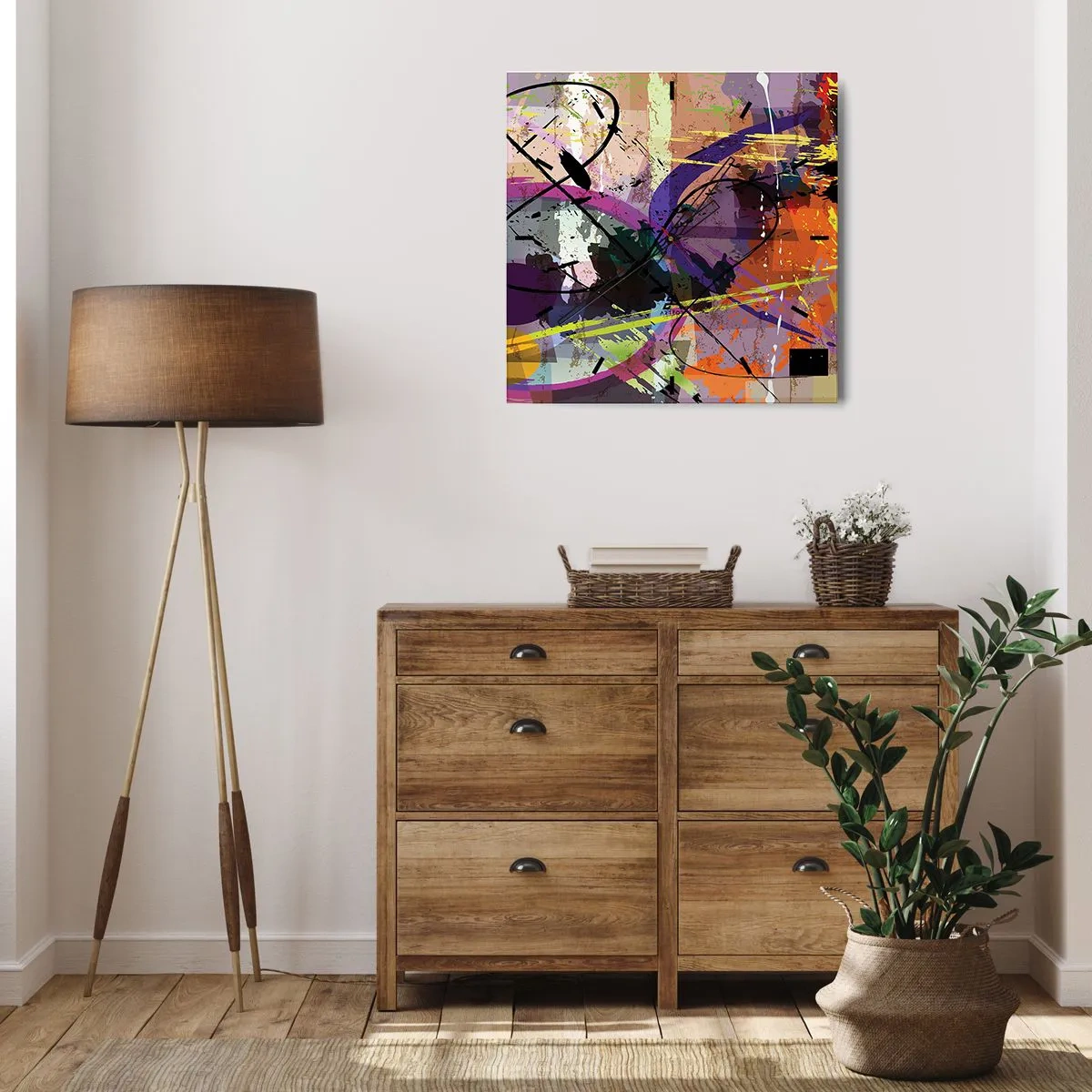 Wanduhr - Glasuhr - Du kannst geradeaus oder umhergehen - 40x40 cm