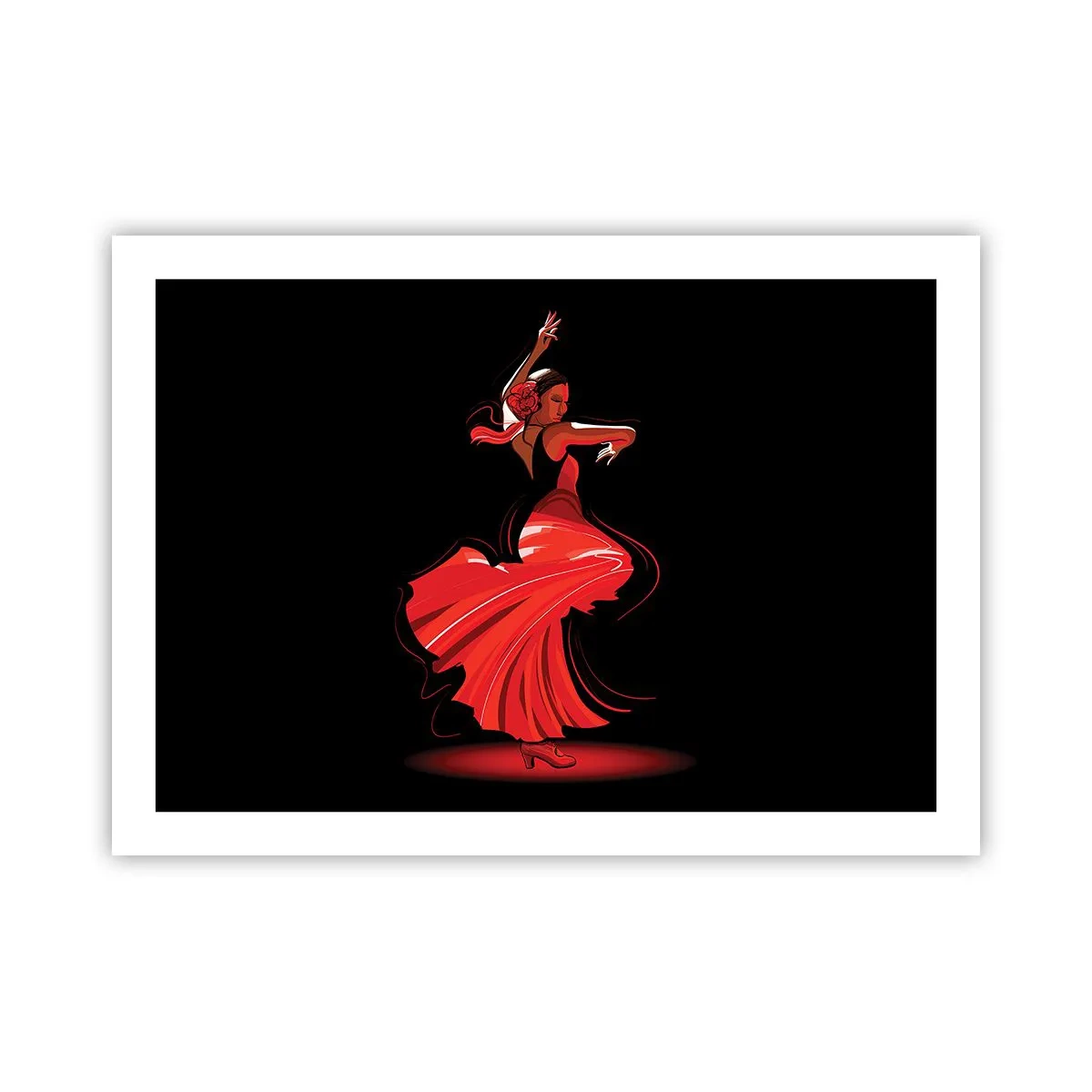 Poster - Der feurige Geist des Flamenco - 70x50 cm