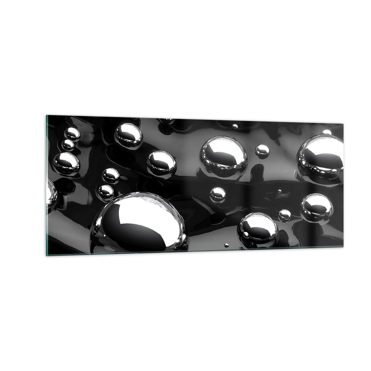 Glasbild - Bild auf glas - Aus der schwarzen Wassertiefe - 100x40 cm