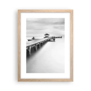 Poster in einem Rahmen aus heller Eiche - In die Ferne - 30x40 cm