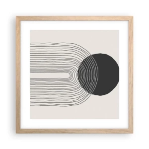 Poster in einem Rahmen aus heller Eiche - Zittern und Vertrauen - 40x40 cm