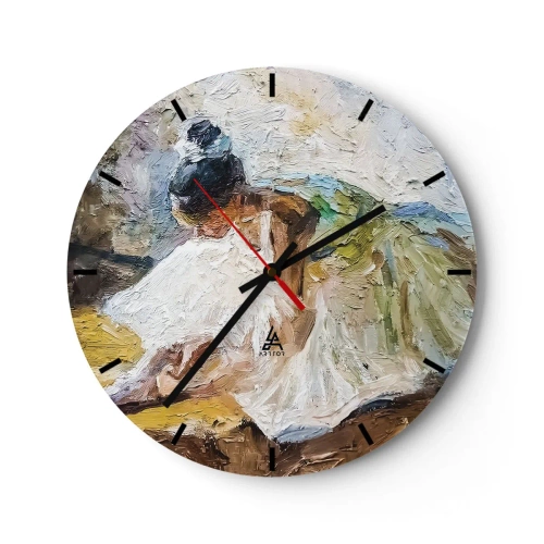 Wanduhr - Glasuhr - Aus einem Gemälde von Degas - 40x40 cm