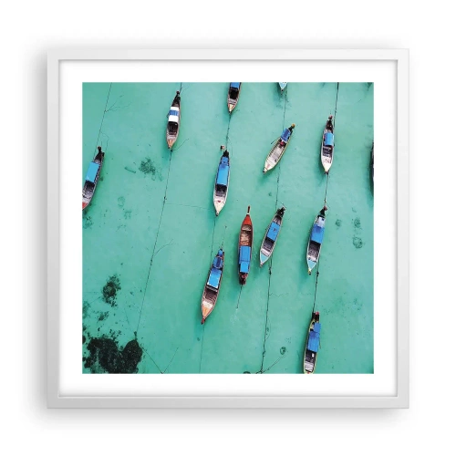 Poster in einem weißen Rahmen - In freudiger Erwartung - 50x50 cm