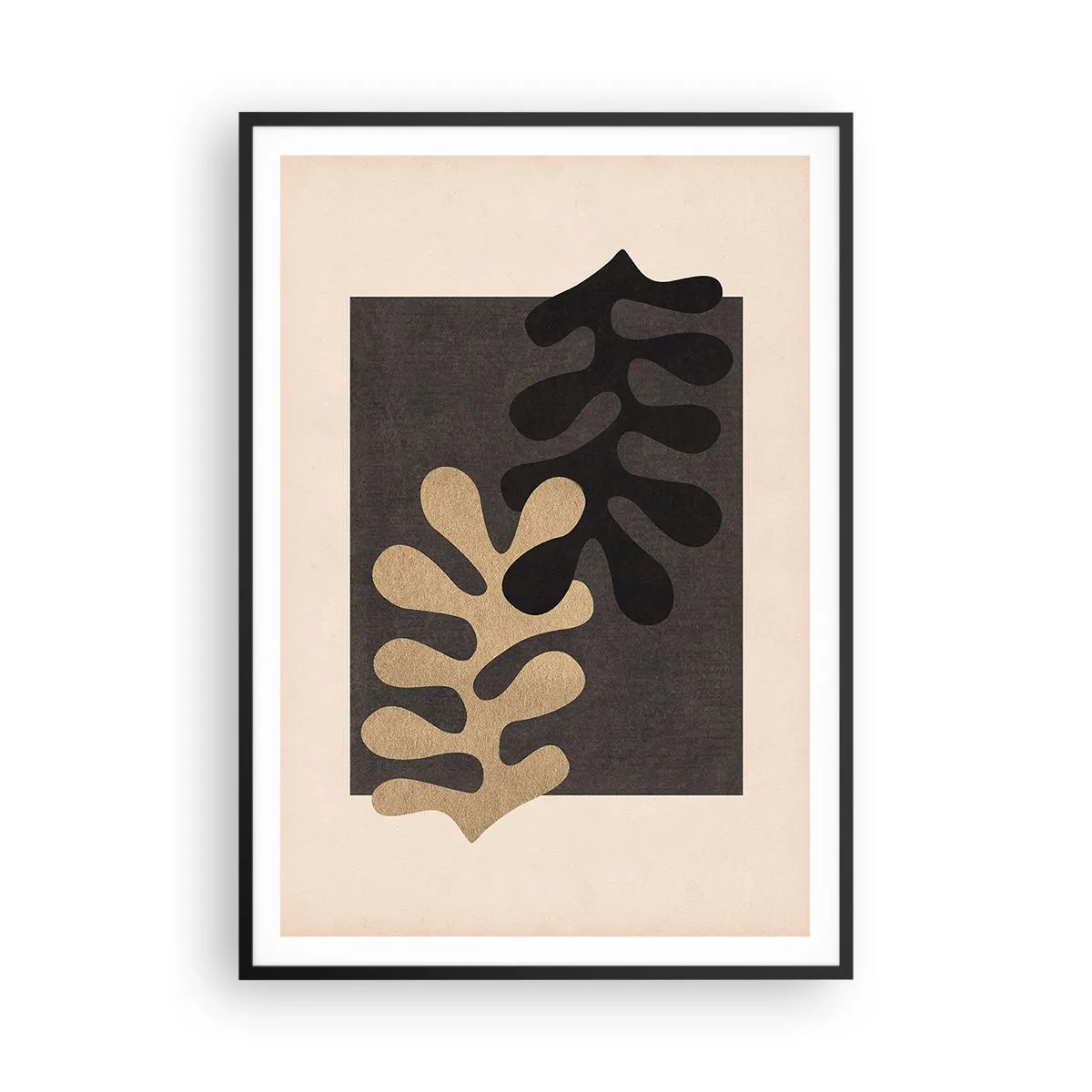 Poster in einem schwarzem Rahmen - Abwesenheit und Ergänzung - 70x100 cm