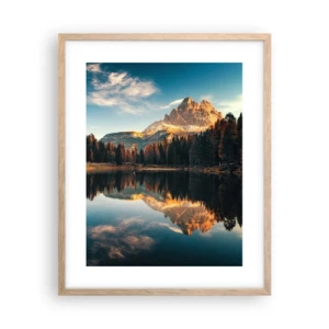 Poster in einem Rahmen aus heller Eiche - Doppelte Landschaft - 40x50 cm