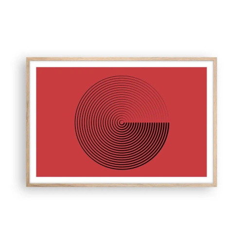 Poster in einem Rahmen aus heller Eiche - Kreisbewegung - 91x61 cm