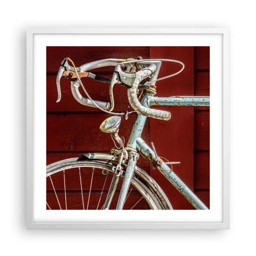 Poster in einem weißen Rahmen - Geschaffen um zu siegen - 50x50 cm