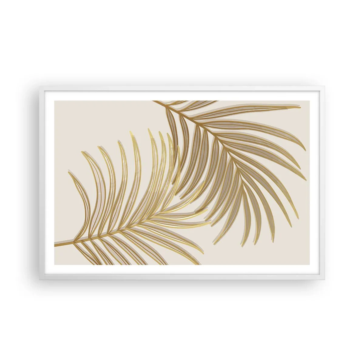 Poster in einem weißen Rahmen - Goldene Palme! - 91x61 cm