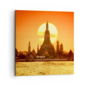 Bild auf Leinwand - Leinwandbild - Der Sonne entgegen, immer der Sonne entgegen - 70x70 cm