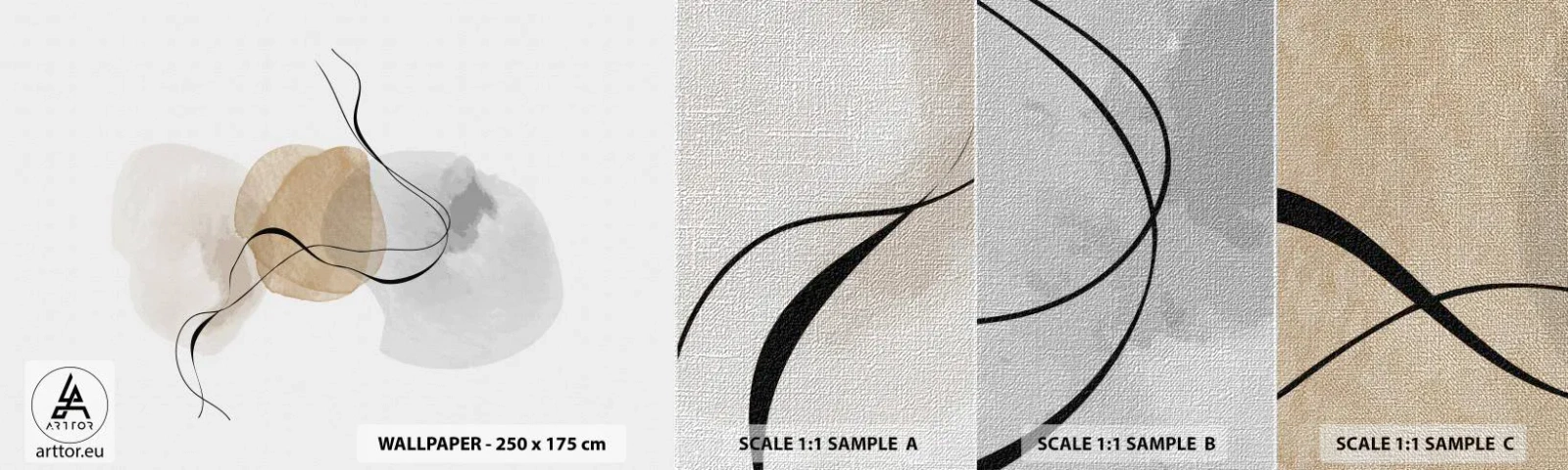 Fototapeten Muster Premium Canvas - Luftperlen - Abstraktion, Stück, Modernes Muster - 100x30 cm