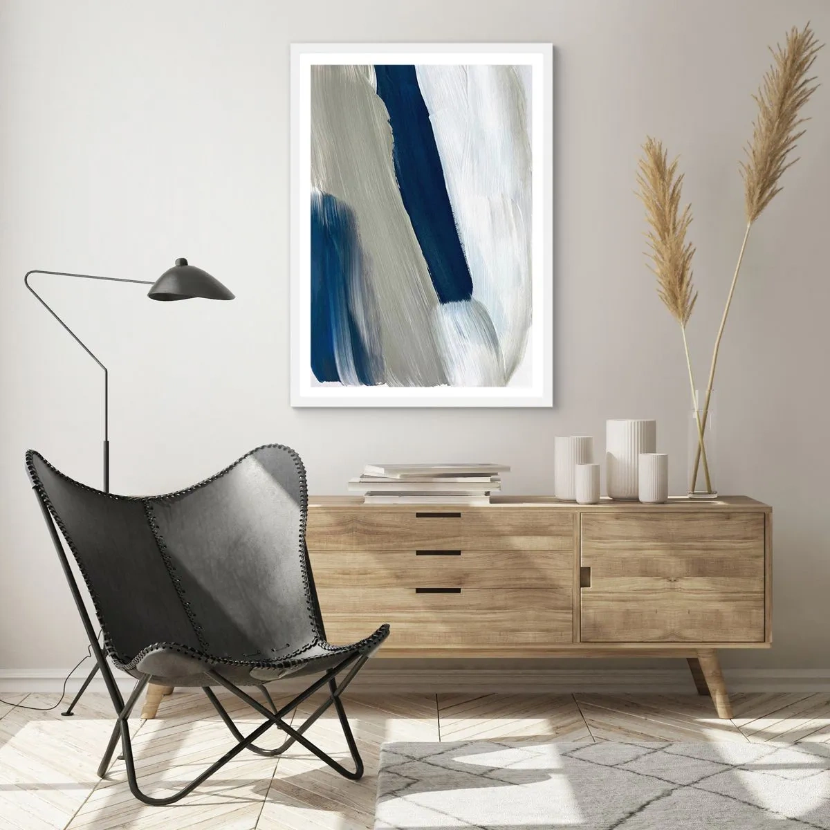 Poster in einem weißen Rahmen - Begegnung mit dem Weißsein - 61x91 cm