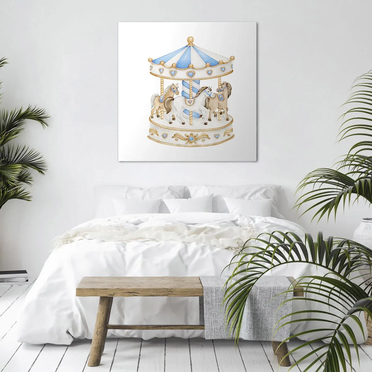 Bild auf Leinwand - Leinwandbild - Süße Kindheit - 40x40 cm