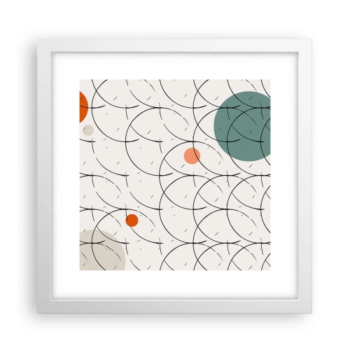 Poster in einem weißen Rahmen - Im Pop-Art-Geist - 30x30 cm