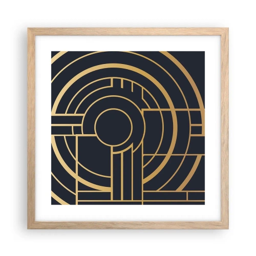 Poster in einem Rahmen aus heller Eiche - Wendungen der Dinge - 40x40 cm