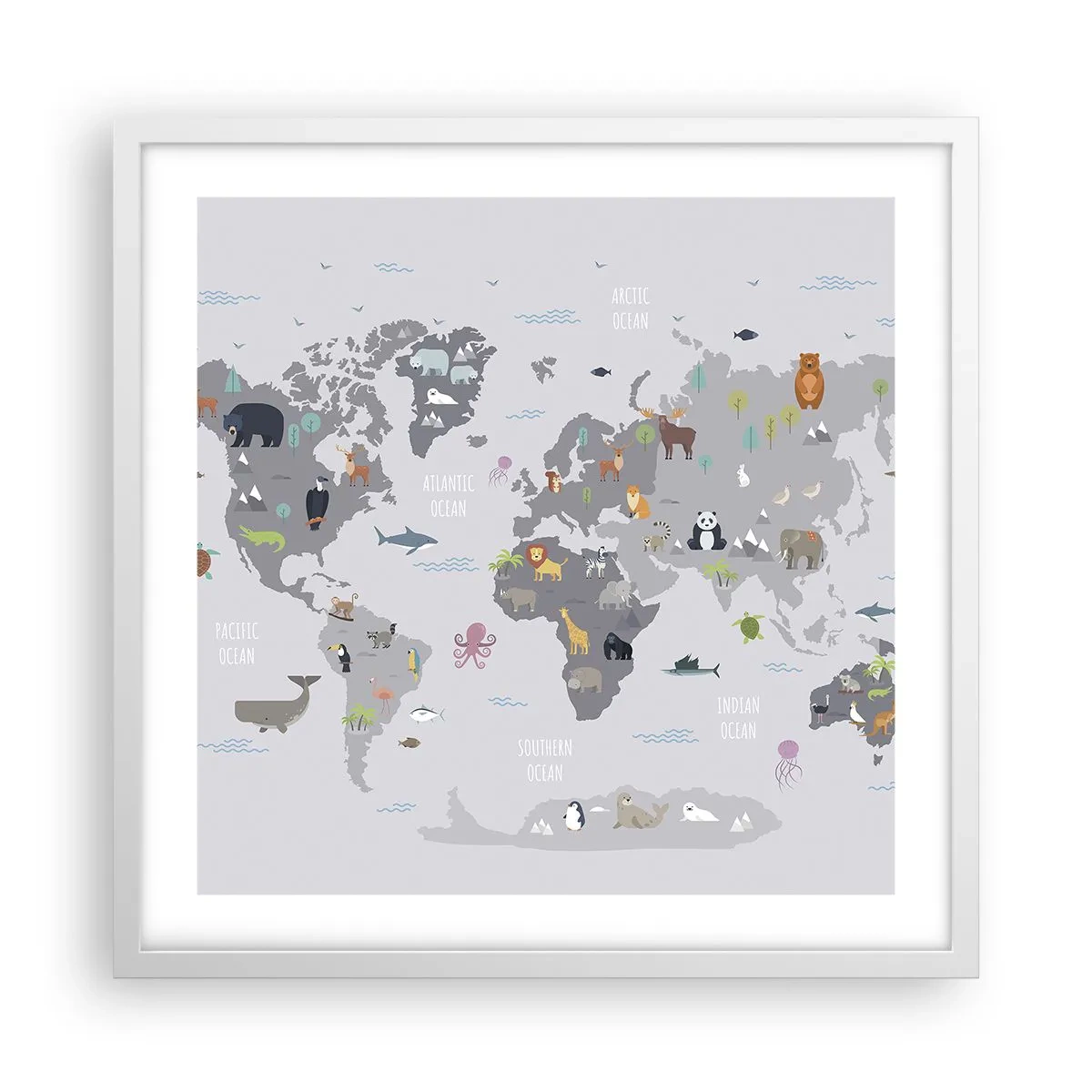 Poster in einem weißen Rahmen - Sag mir wo du herkommst ... - 50x50 cm