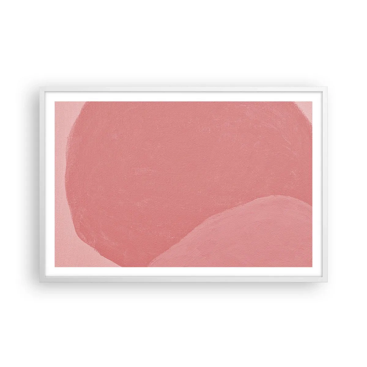 Poster in einem weißen Rahmen - Organische Komposition in Rosa - 91x61 cm