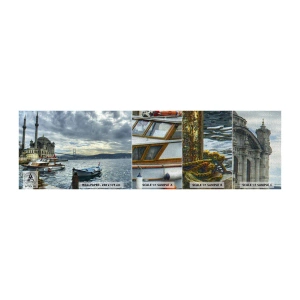 Fototapeten Muster Premium Canvas - An der Grenze der Welten - Stadt, Istanbul, Türkei - 100x30 cm