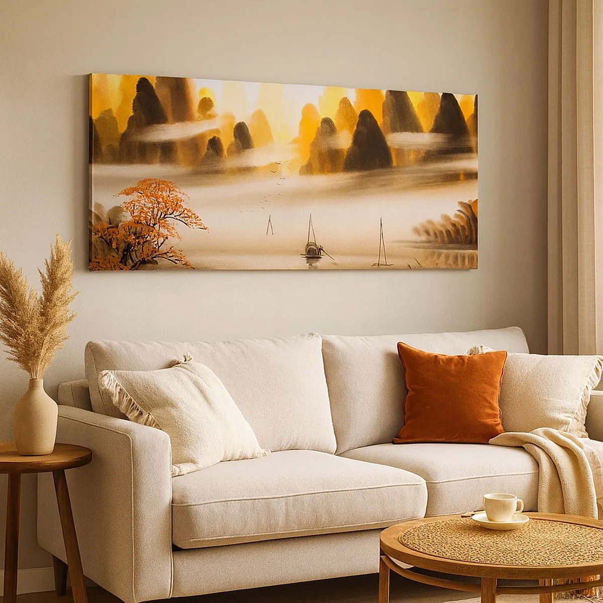 Bild auf Leinwand - Leinwandbild - Weiter als im Fernosten - 100x40 cm