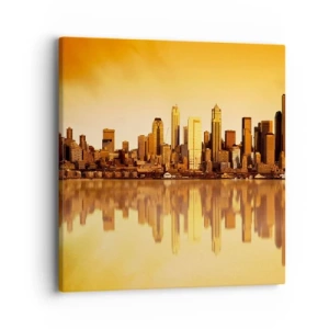 Bild auf Leinwand - Leinwandbild - Die Stille der Metropole - 40x40 cm