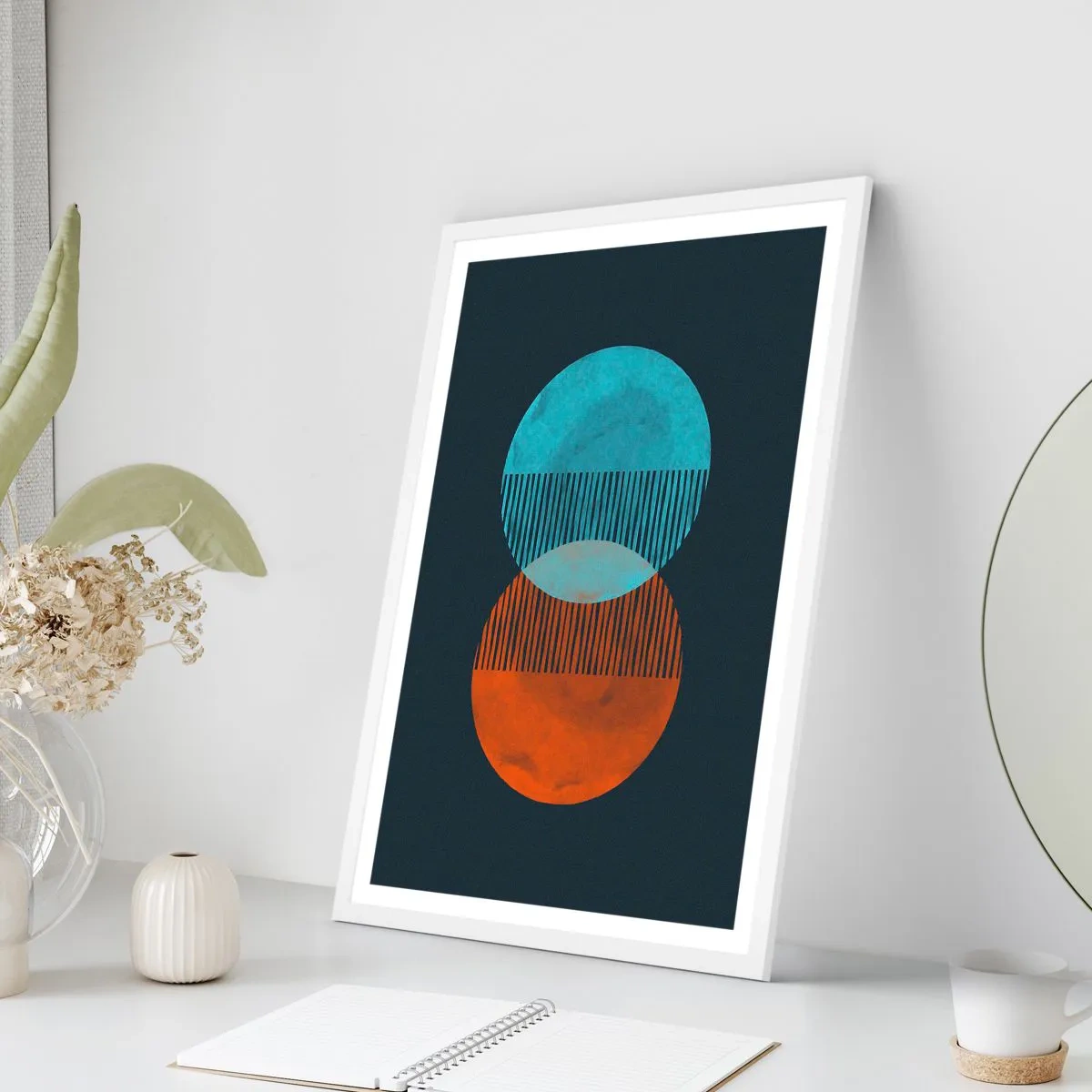 Poster in einem weißen Rahmen - Astronomische Fantasie - 70x100 cm