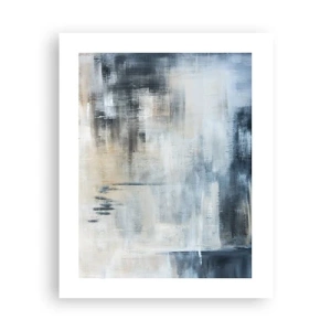 Poster - Hinter dem blauen Vorhang - 40x50 cm