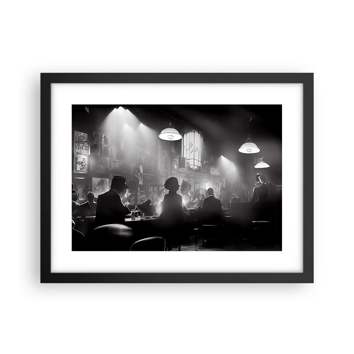 Poster in einem schwarzem Rahmen - In Jazz-Atmosphäre - 40x30 cm