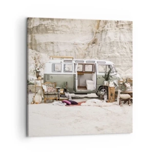 Bild auf Leinwand - Leinwandbild - Es ist die Zeit, die Reise zu beginnen - 50x50 cm