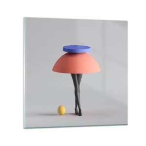 Glasbild - Bild auf glas - Surrealistische Komposition - 30x30 cm