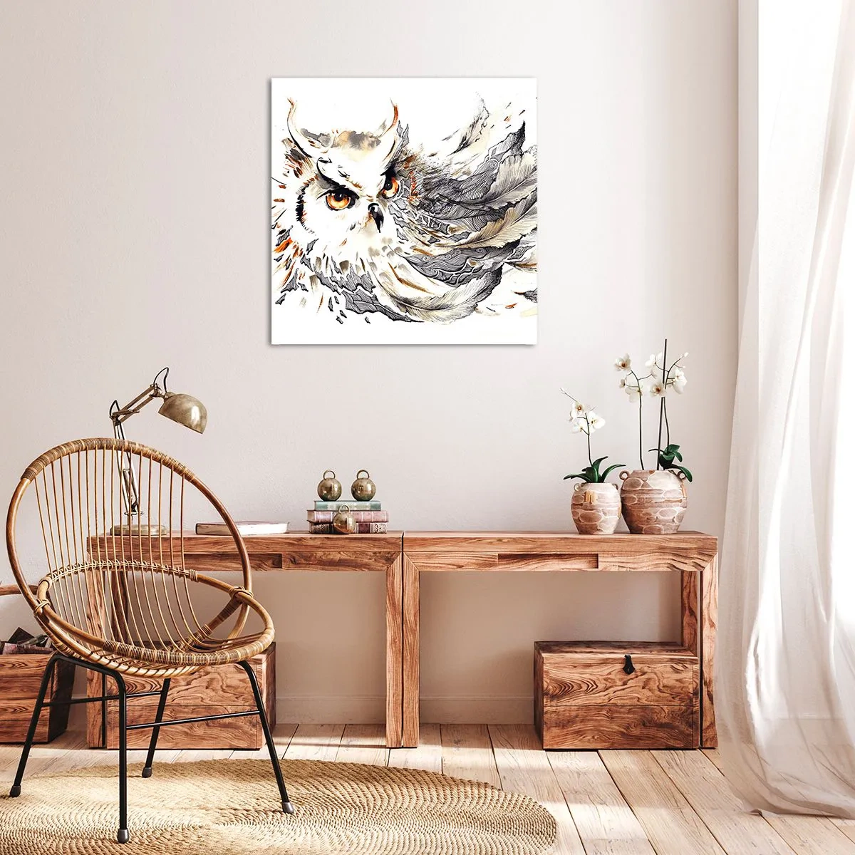 Bild auf Leinwand - Leinwandbild - Sie kam aus der Welt der Magie - 40x40 cm