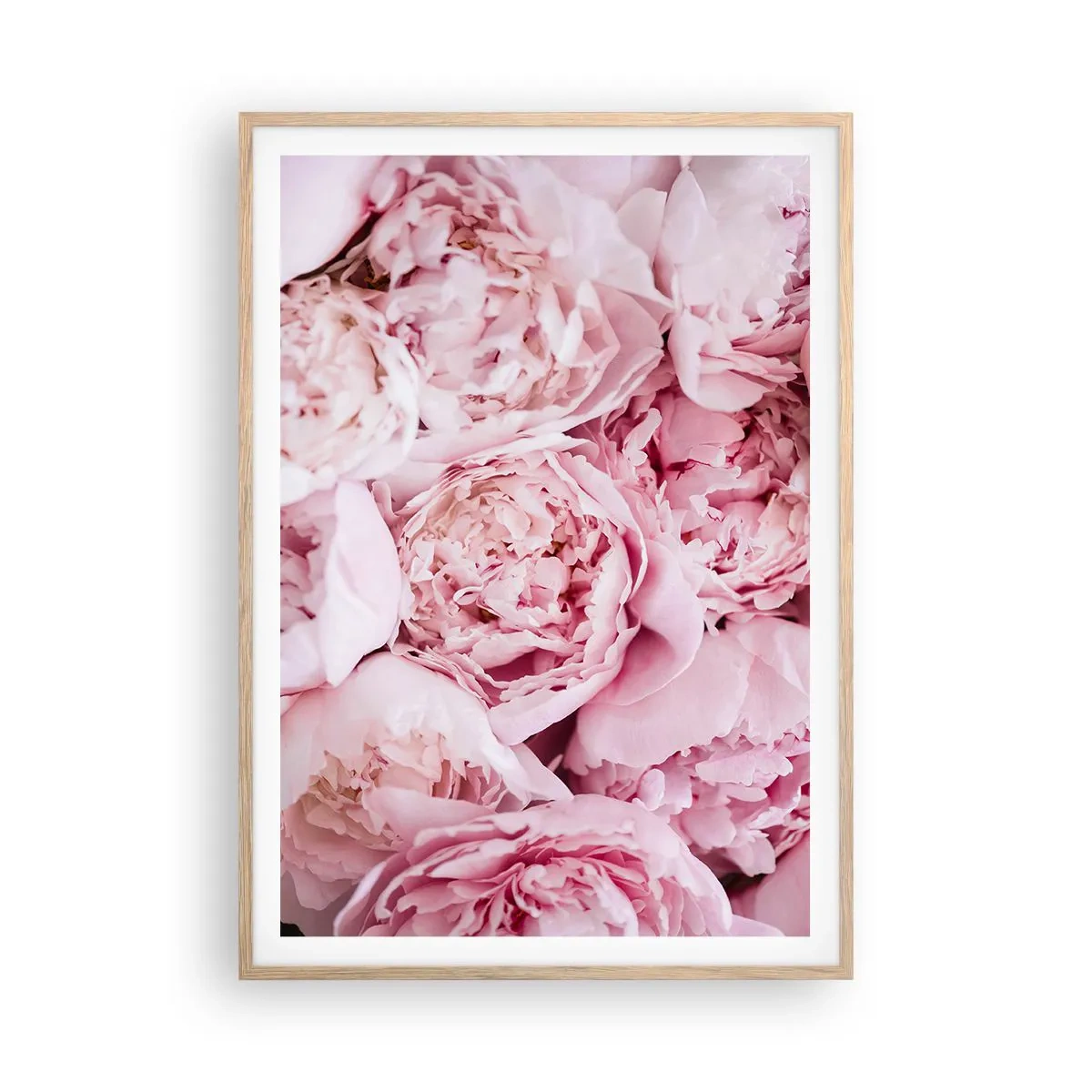 Poster in einem Rahmen aus heller Eiche - Anschmiegsam und duftend - 70x100 cm