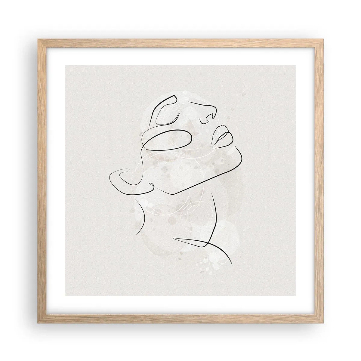 Poster in einem Rahmen aus heller Eiche - Die Umrisse eines Traums - 50x50 cm