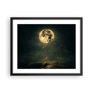 Poster in einem schwarzem Rahmen - Der Mann, der den Mond gestohlen hat - 50x40 cm