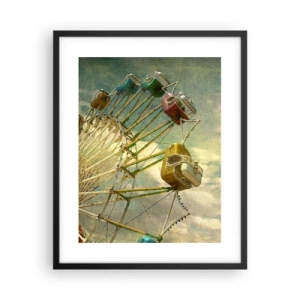 Poster in einem schwarzem Rahmen - Es wird Spaß geben ... - 40x50 cm