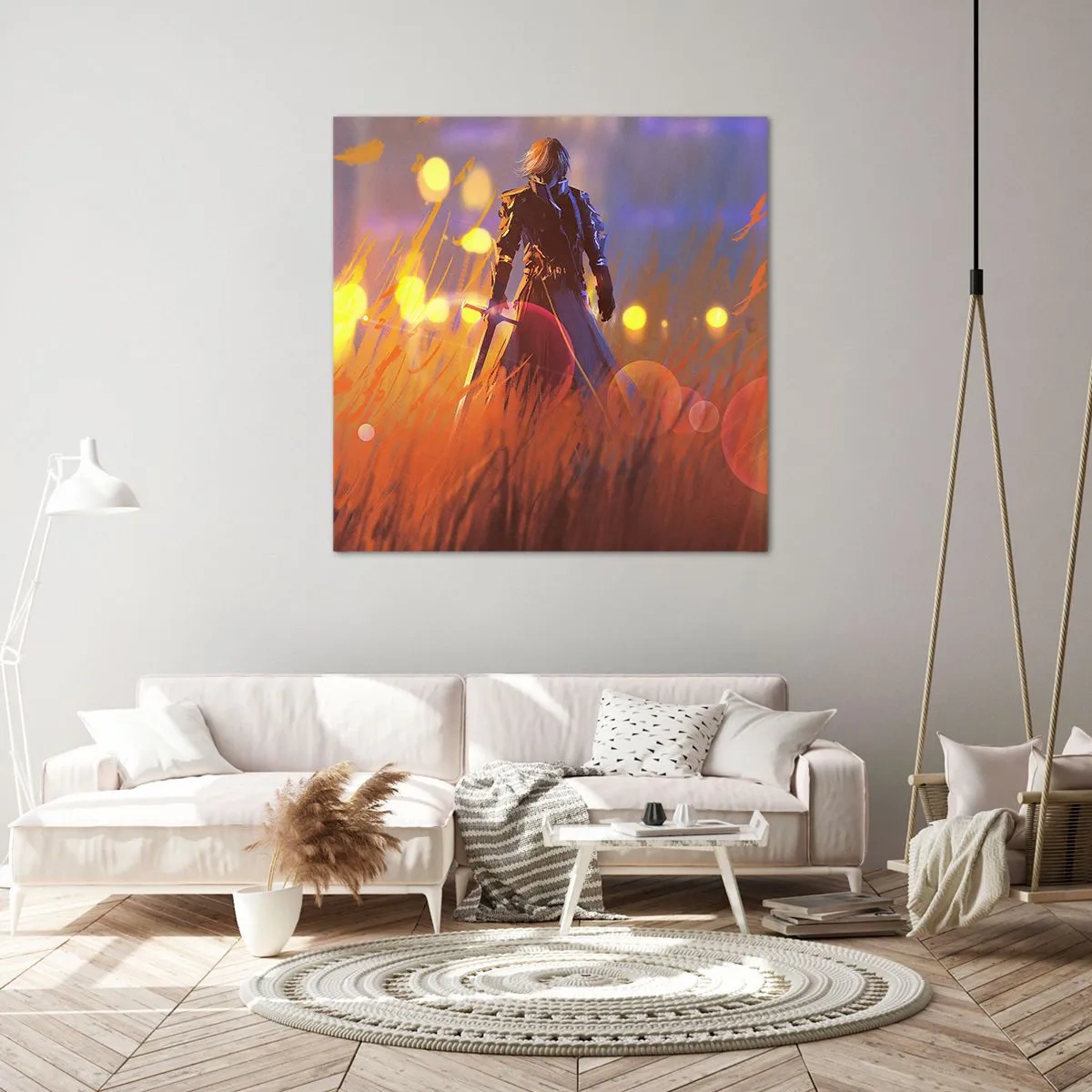 Bild auf Leinwand - Leinwandbild - Fahrender Ritter - 50x50 cm